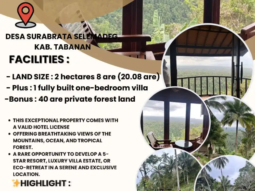 LUXURY PROPERTY FOR SALE – SELEMADEG, TABANAN, BALI