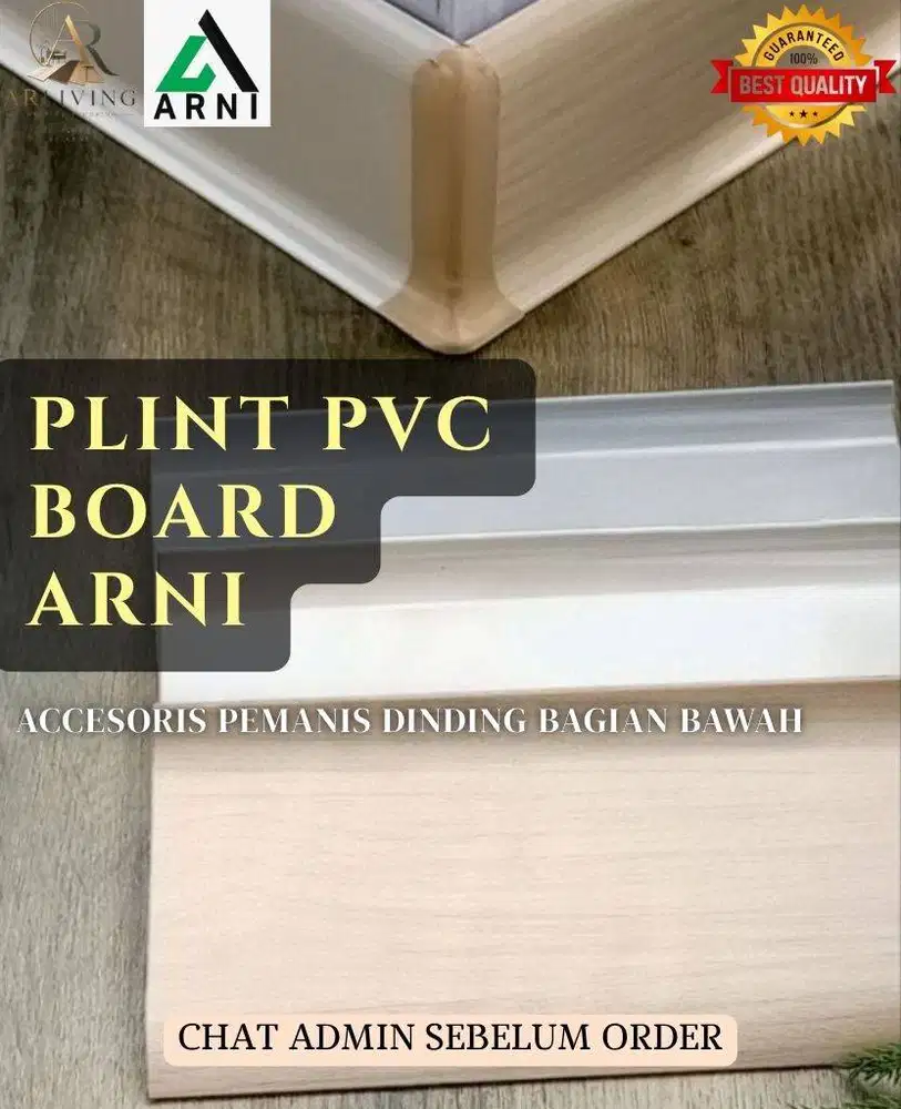List Plint Molding PVC Premium 6cm x 2,4meter - Tahan Air, Anti Rayap,