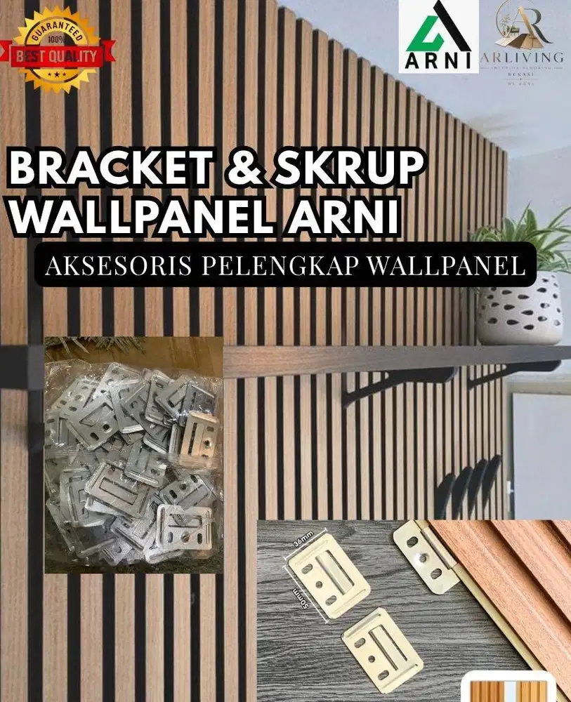 Aksesoris Pelengkap Bracket + Skrup Wallpanel 25gram