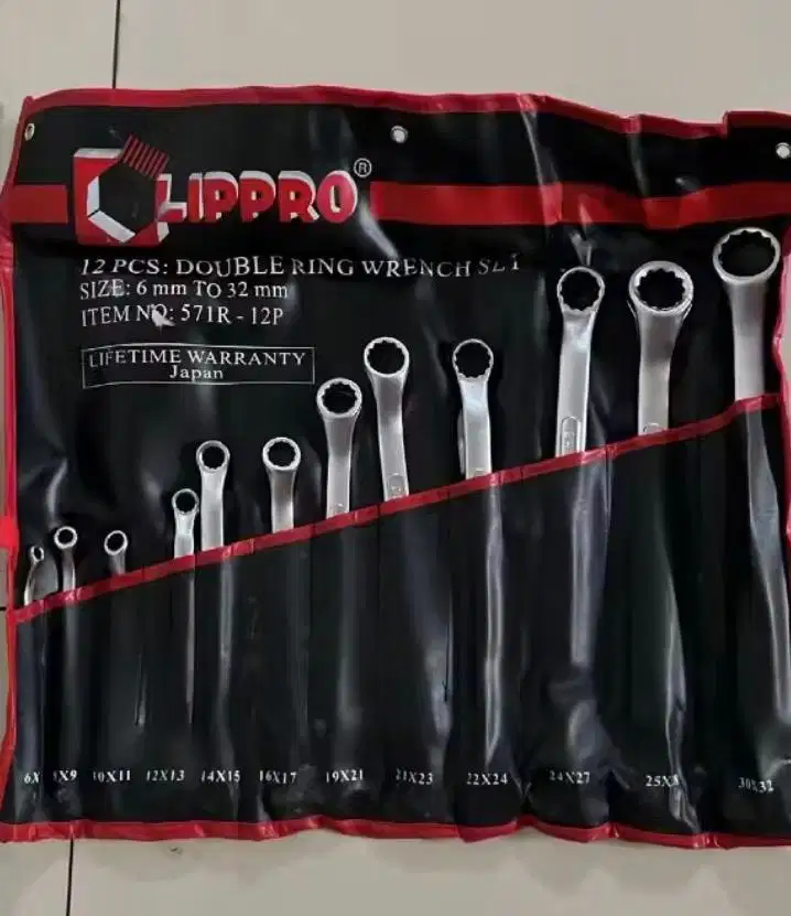 Double Ring Wrench Kunci Ring Set 12pcs Lippro 6-32mm