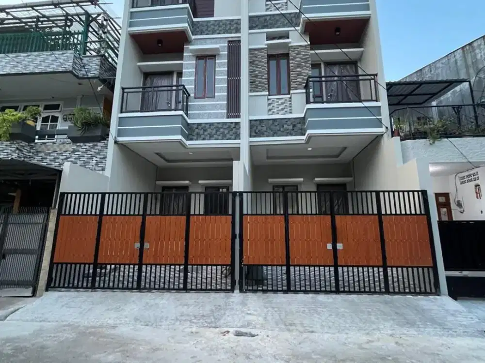 Rumah Baru 4 Unit Gelong Tomang 4 Lantai Hadap Barat Daya