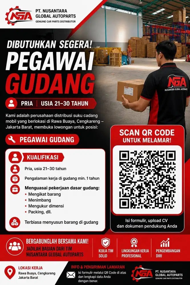 DIBUTUHKAN SEGERA – PEGAWAI GUDANG