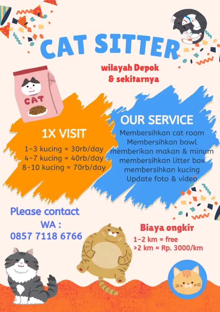 Cat Sitter wilayah depok & sekitarnya