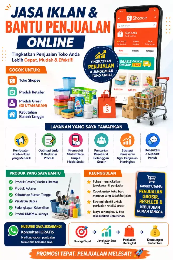 PARTNER PROMOSI & PENJUALAN UNTUK TOKO SHOPEE, RETAIL, DAN GROSIR