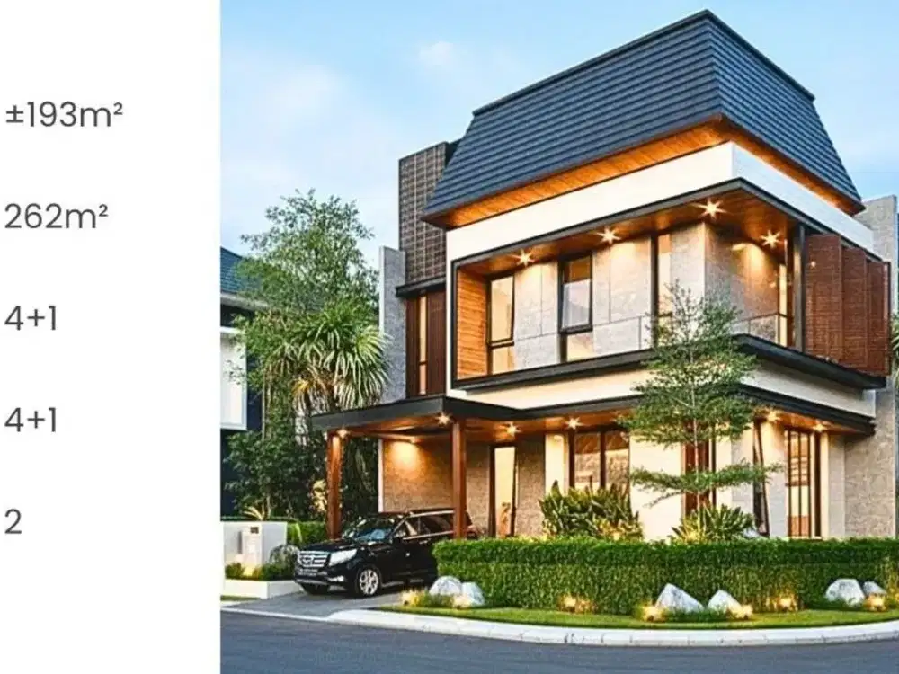 JUAL RUMAH BARU HOOK SELATAN TIMUR MODERN MINIMALIS TROPIS ARAYA SURABAYA
