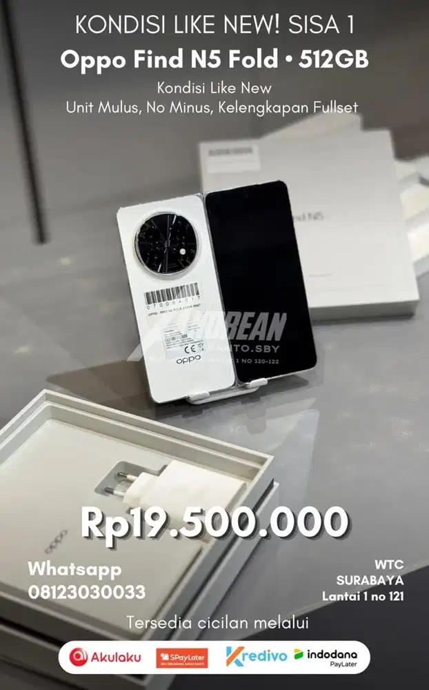oppo find N5 fold 16/512 resmi