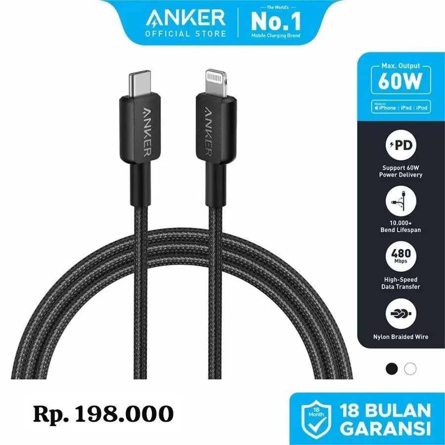 KD ANKER USB C TO LIGHTNING