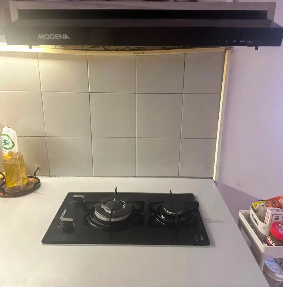 Kompor Tanam Modena 2 + Cooker Hood