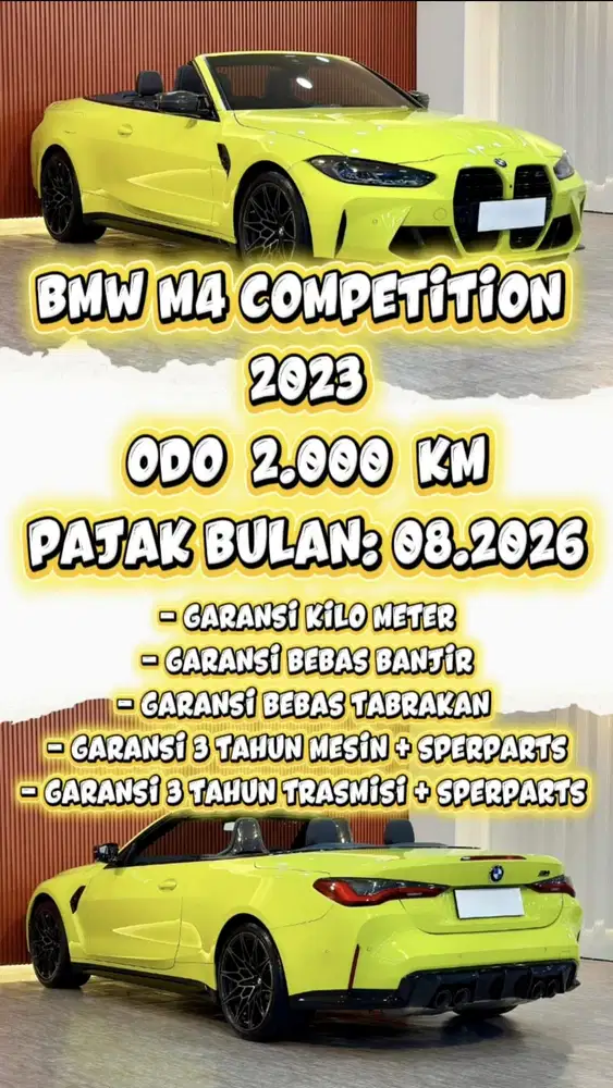 [ ODO 2.000 KM ] BMW M4 COMPETITION 3.0 AT 2023 FULL ORIGINAL