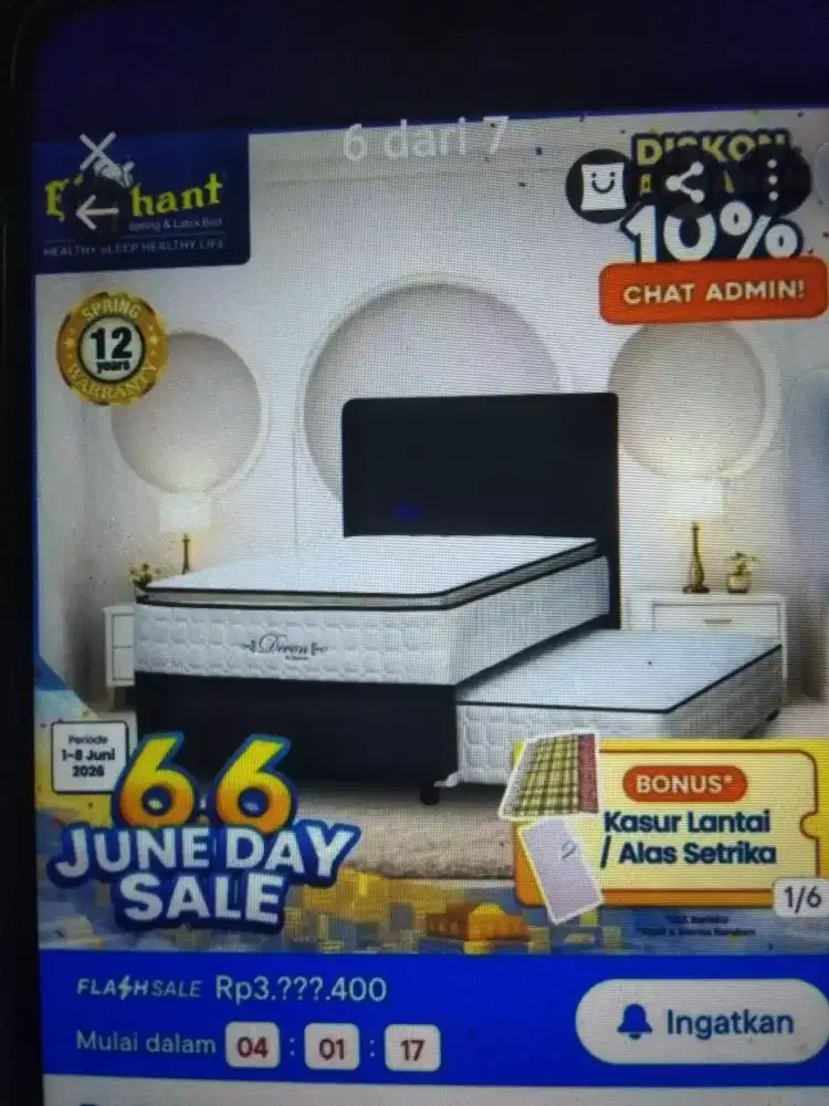 dipan sorong 2 in 1 spring twin bed atas bawah