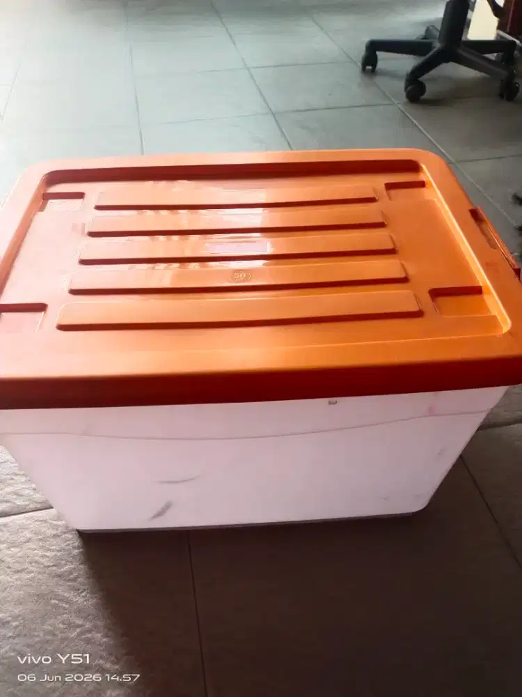 Jual  kontainer box penyimpanan ukuran 50 liter