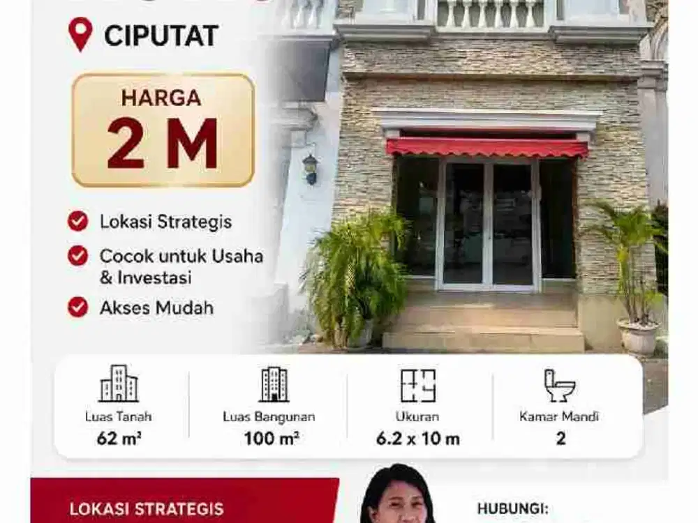 Jual Ruko 2 lantai Siap Pakai Di Ciputat Tangerang Selatan