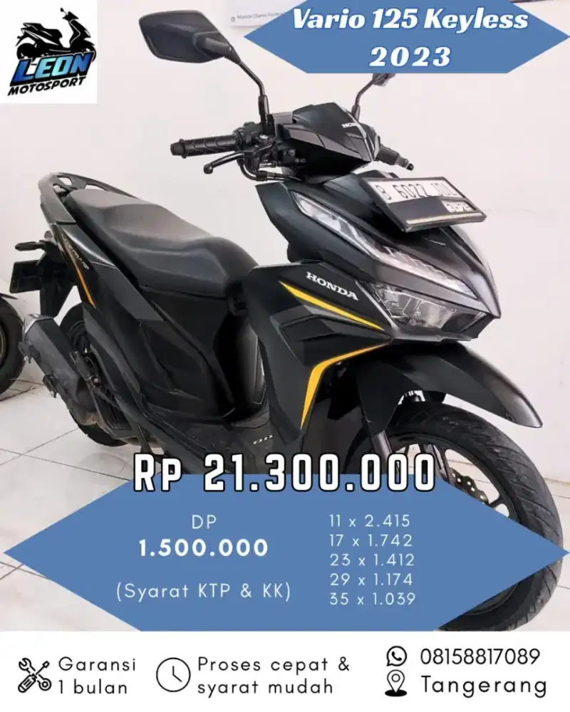 Vario 125 keyless 2023, jual beli motor seken