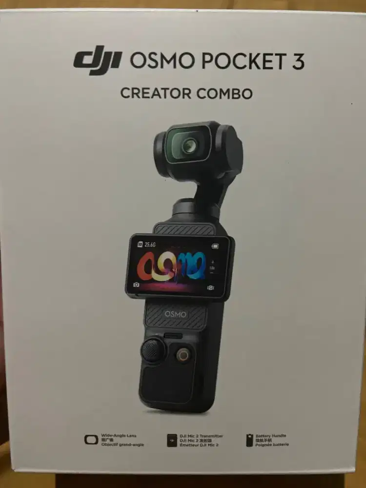 Kamera DJI Pocket 3 Creator Combo Camera VLOG Mic Segel New Alt Gopro