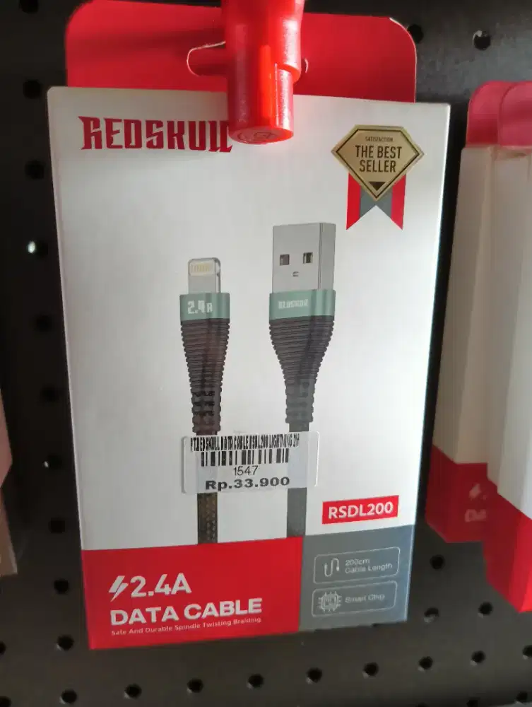 REDSKUL DATA CABLE LIGHTNING 2M| ATLANTIS DAHSYAT