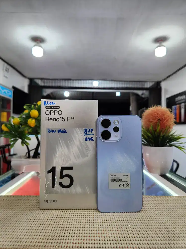Oppo Reno 15F 5G Ram 8+8Gb/ 256Gb Fullset Pemakaian 1 Bulan Like New