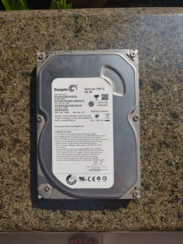 Harddisk 250GB Seagate HDD