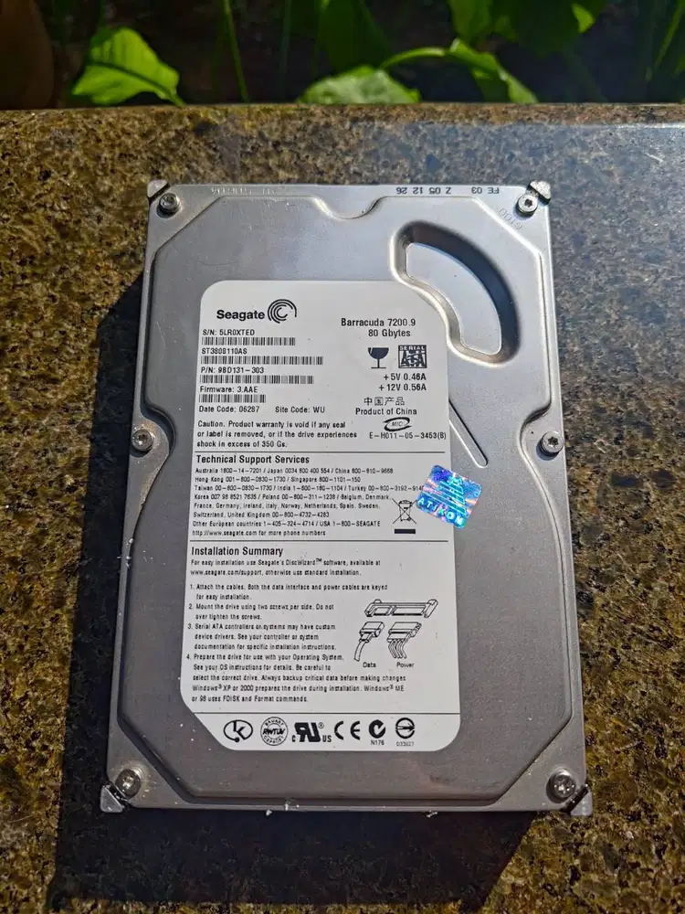 Harddisk 80GB Seagate HDD