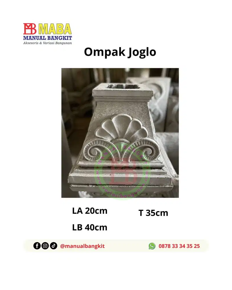 Ompak Joglo GRC Motif Kipas