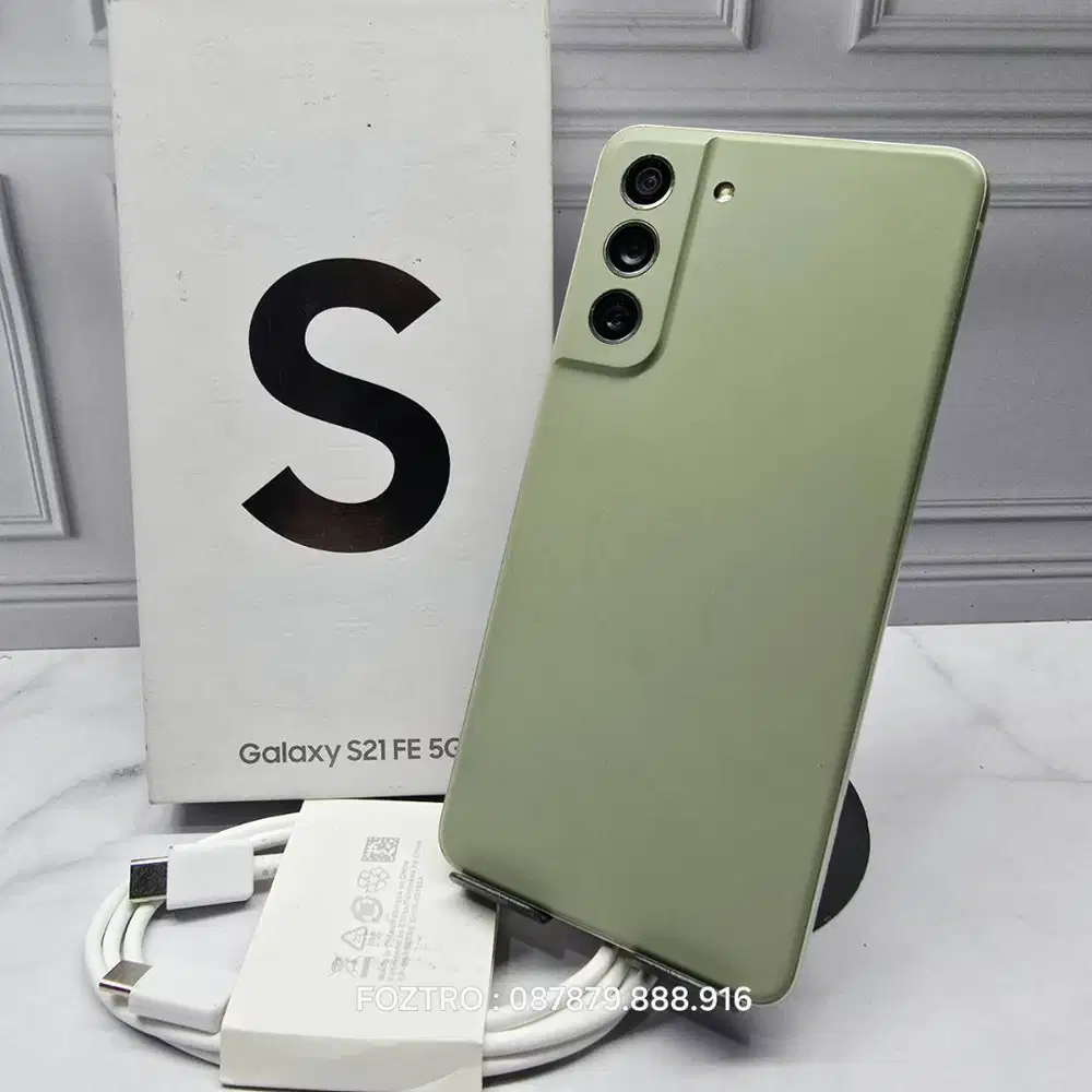 Samsung Galaxy S21 FE 5G 8/128GB Olive Fullset Resmi No Minus