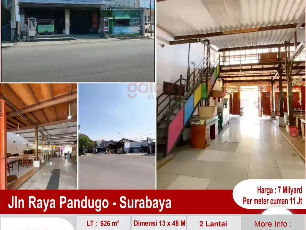 Lahan Bekas Resto Di Jalan Raya Pandugo Surabaya