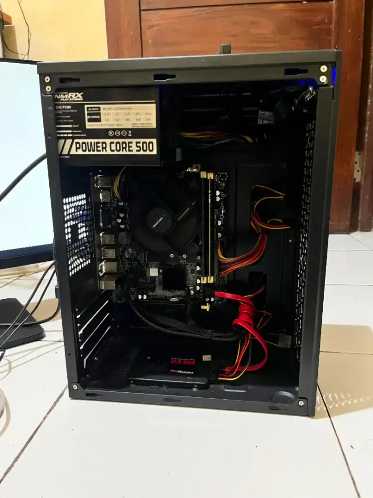 Pc gaming tanpa vga fullset monitor lg 24 inc 100hz ips