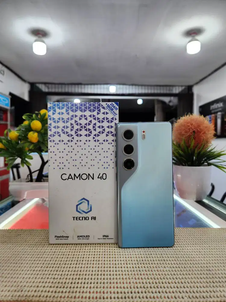 Tecno Camon 40 Ram 8+8Gb/ 256Gb Fullset Mulus Original 100% Bergaransi