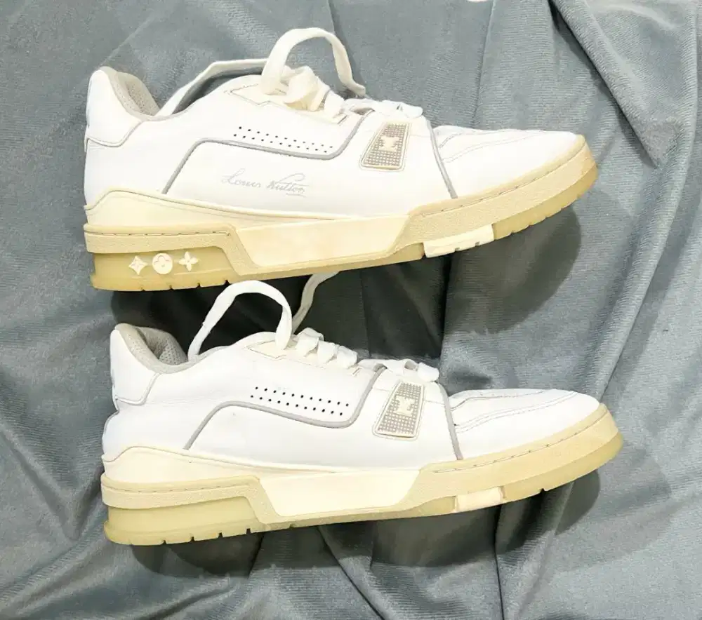 Louis Vuitton LV Trainers White Grey Sneakers