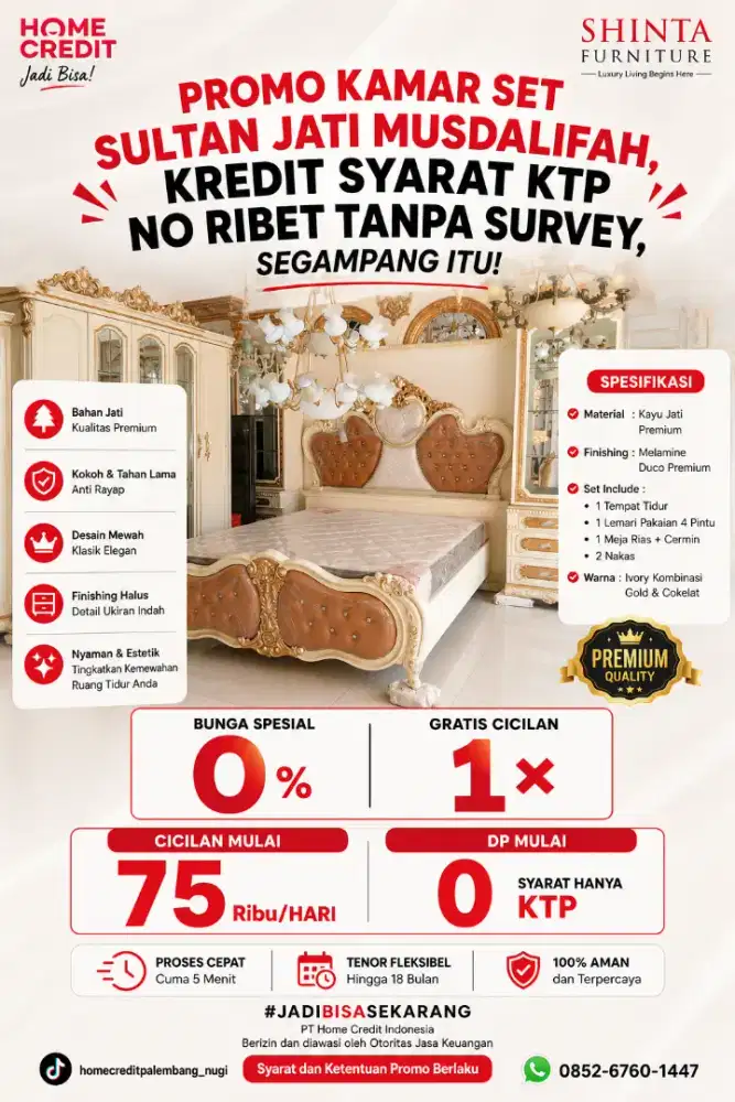 PROMO KAMAR SET SULTAN JATI MUSDALIFAH TERMURAH SEKOTA PALEMBANG