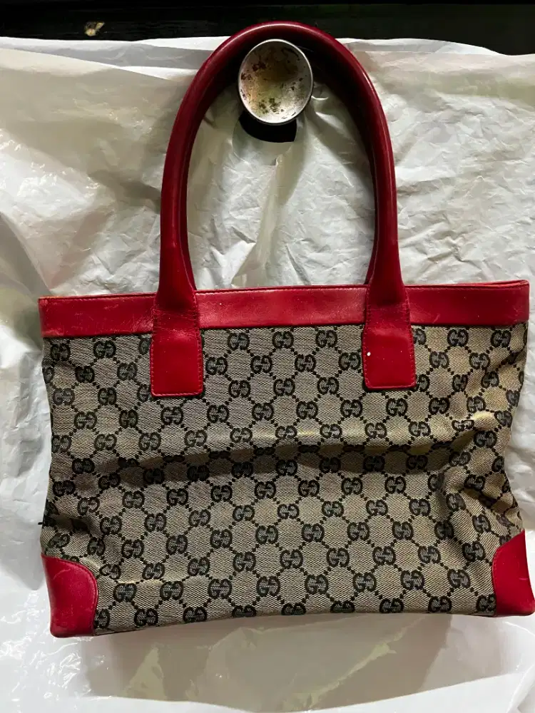 Gucci Vintage GG Canvas Tote bag  No seri 0021119/002058