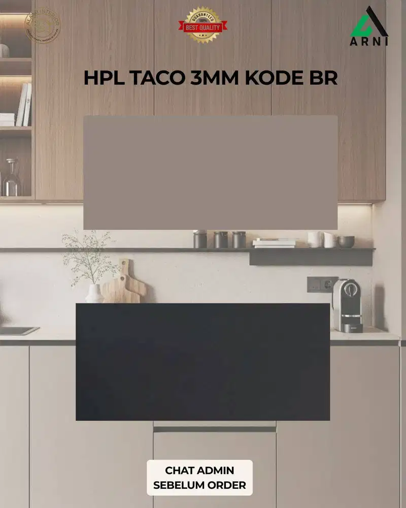 HPL Taco Kode BR/Ukuran 3mm/Mudah Pasang