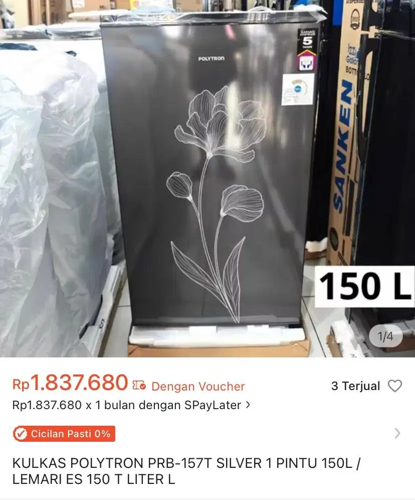 KULKAS POLYTRON 1 PINTU