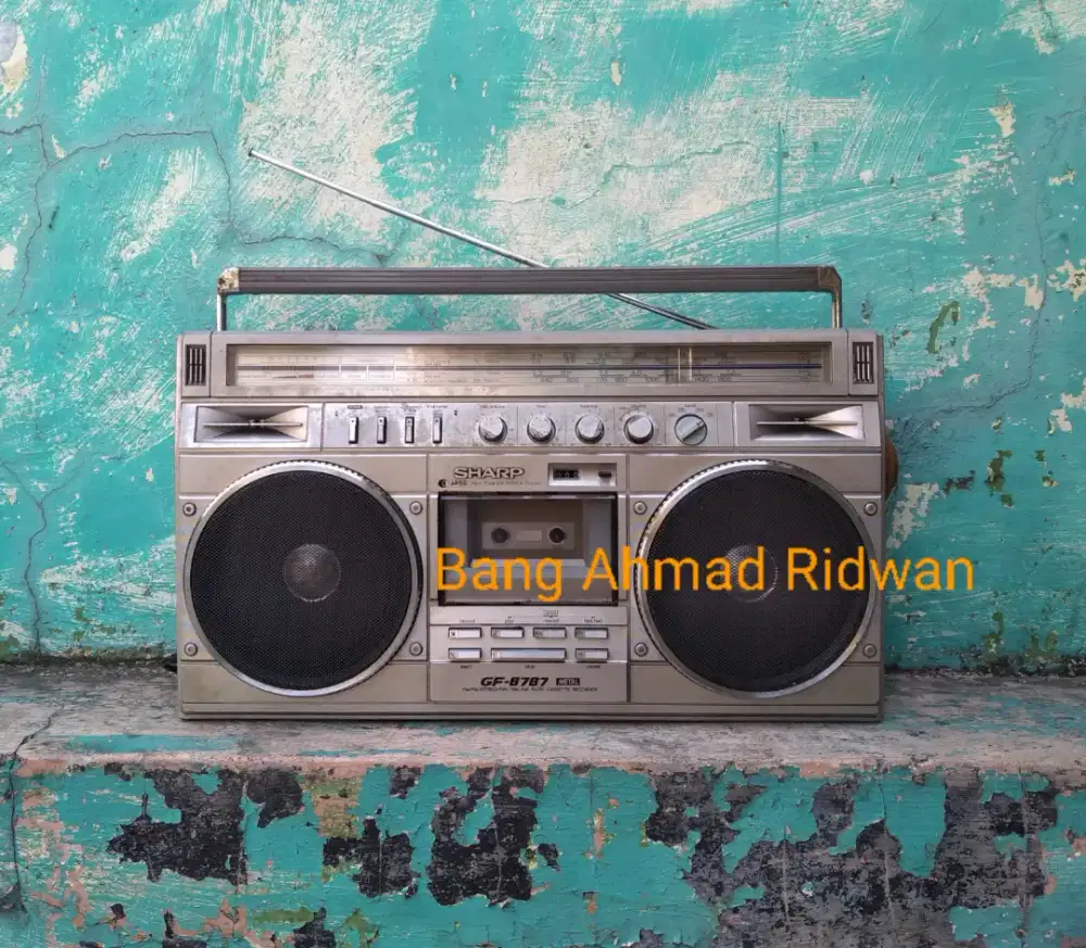 SHARPGF8787 FM AM SW radio tape kaset pita antik jadul klasik boombox
