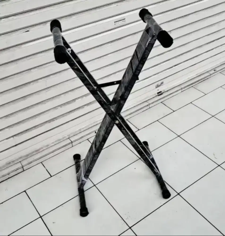 Stand Keyboard Digital Piano Silang Double Tulang Bahan Besi