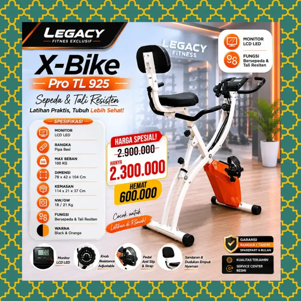 Sepeda statis X-Bike TL-925 alat olahraga HFR-717