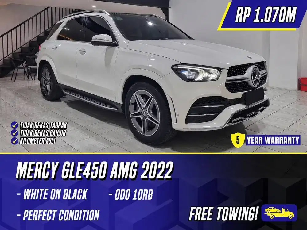 Mercedes Benz GLE450 AMG 2022 NIK 2021 White on Black Putih Mercy GLE