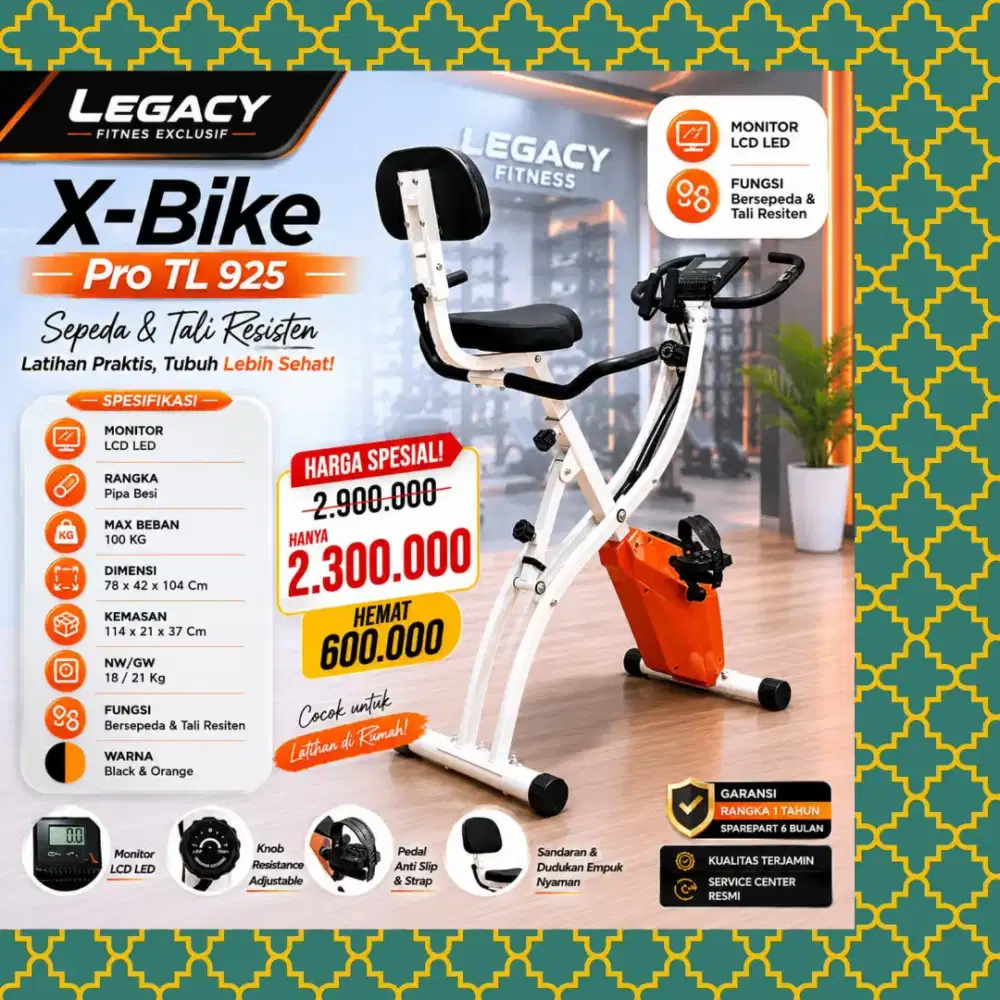 Sepeda statis X-Bike TL-925 alat olahraga HFR-717