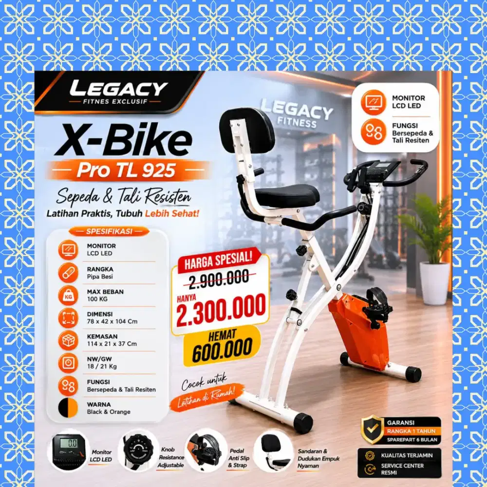 Sepeda statis X-Bike TL-925 alat olahraga HFR-717