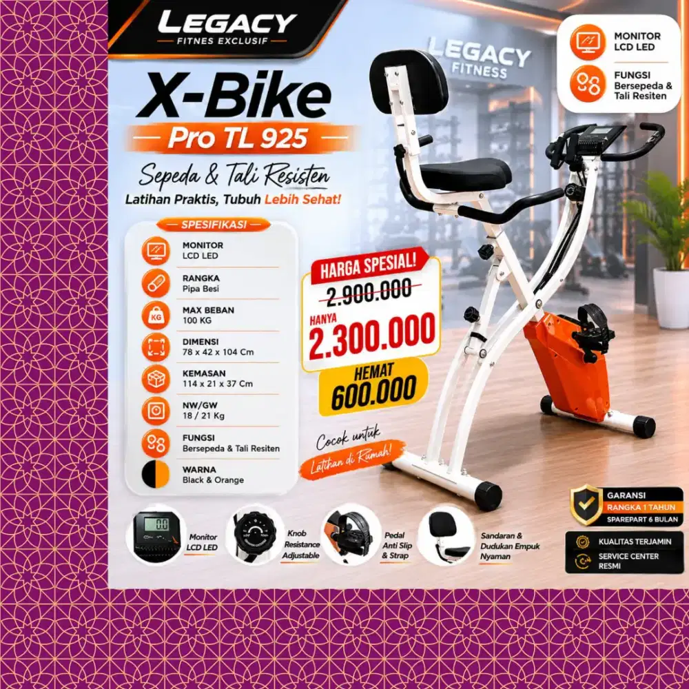 Sepeda statis X-Bike TL-925 alat olahraga HFR-717