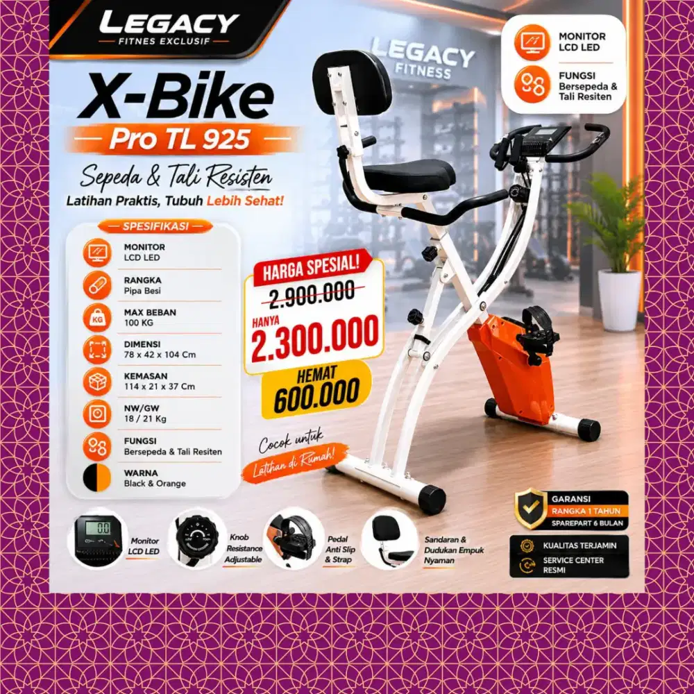 Sepeda statis X-Bike TL-925 alat olahraga HFR-717