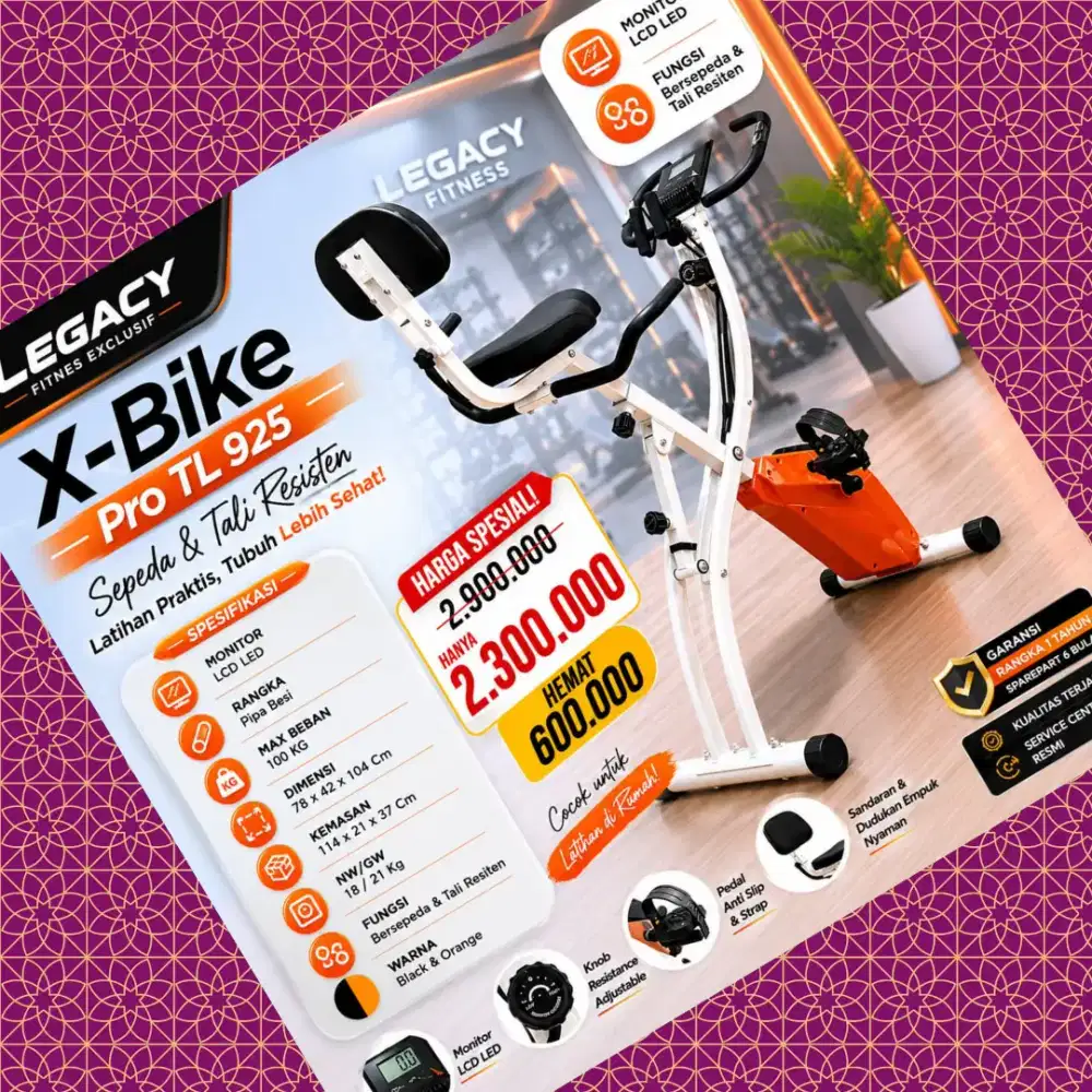 Sepeda statis X-Bike TL-925 alat olahraga HFR-717