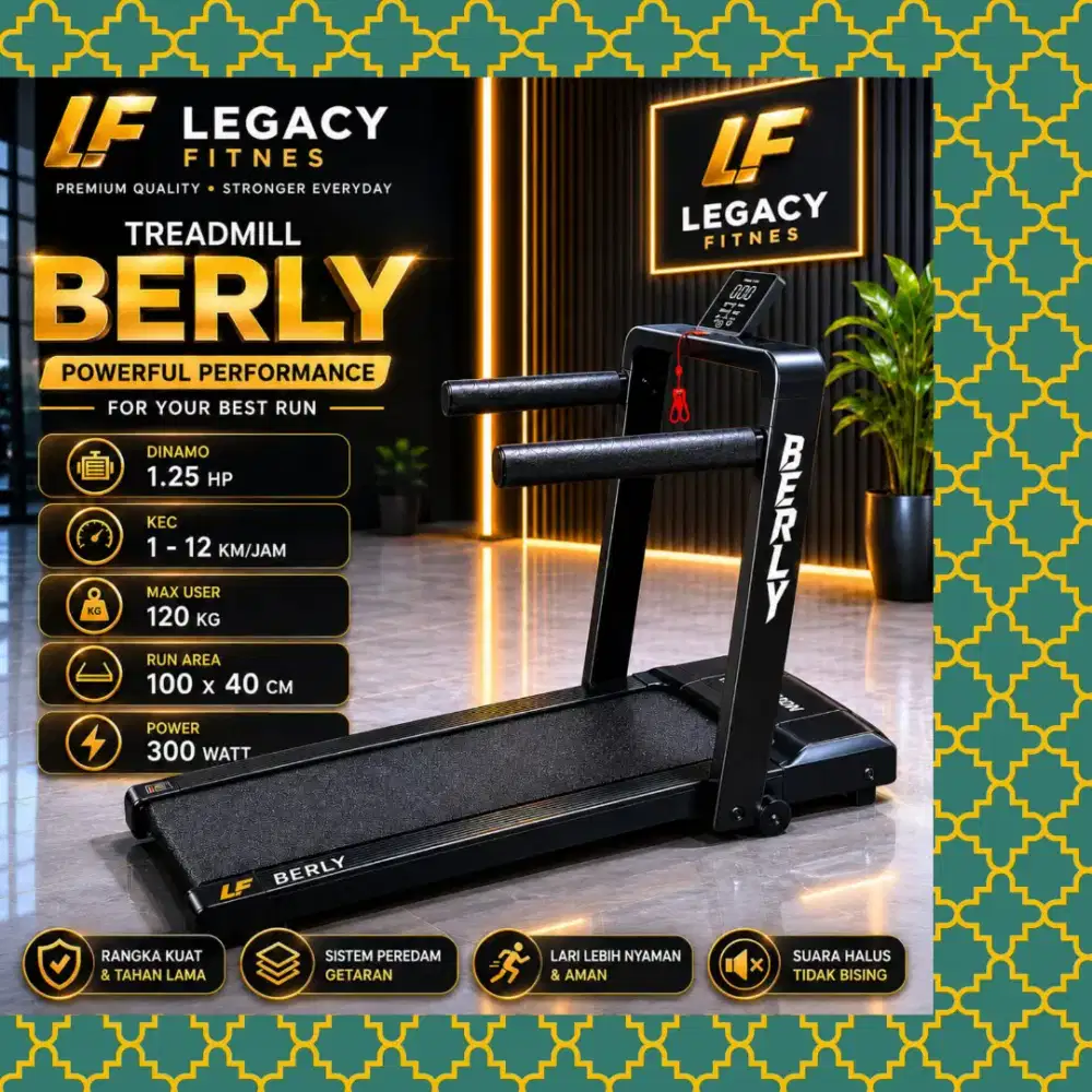 Walkingpad elektrik Legacy Berly alat olahraga GGD-139