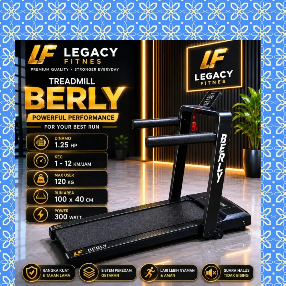 Walkingpad elektrik Legacy Berly alat olahraga GGD-139