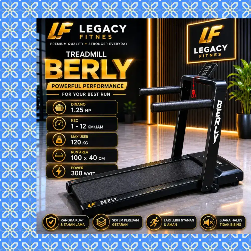 Walkingpad elektrik Legacy Berly alat olahraga GGD-139
