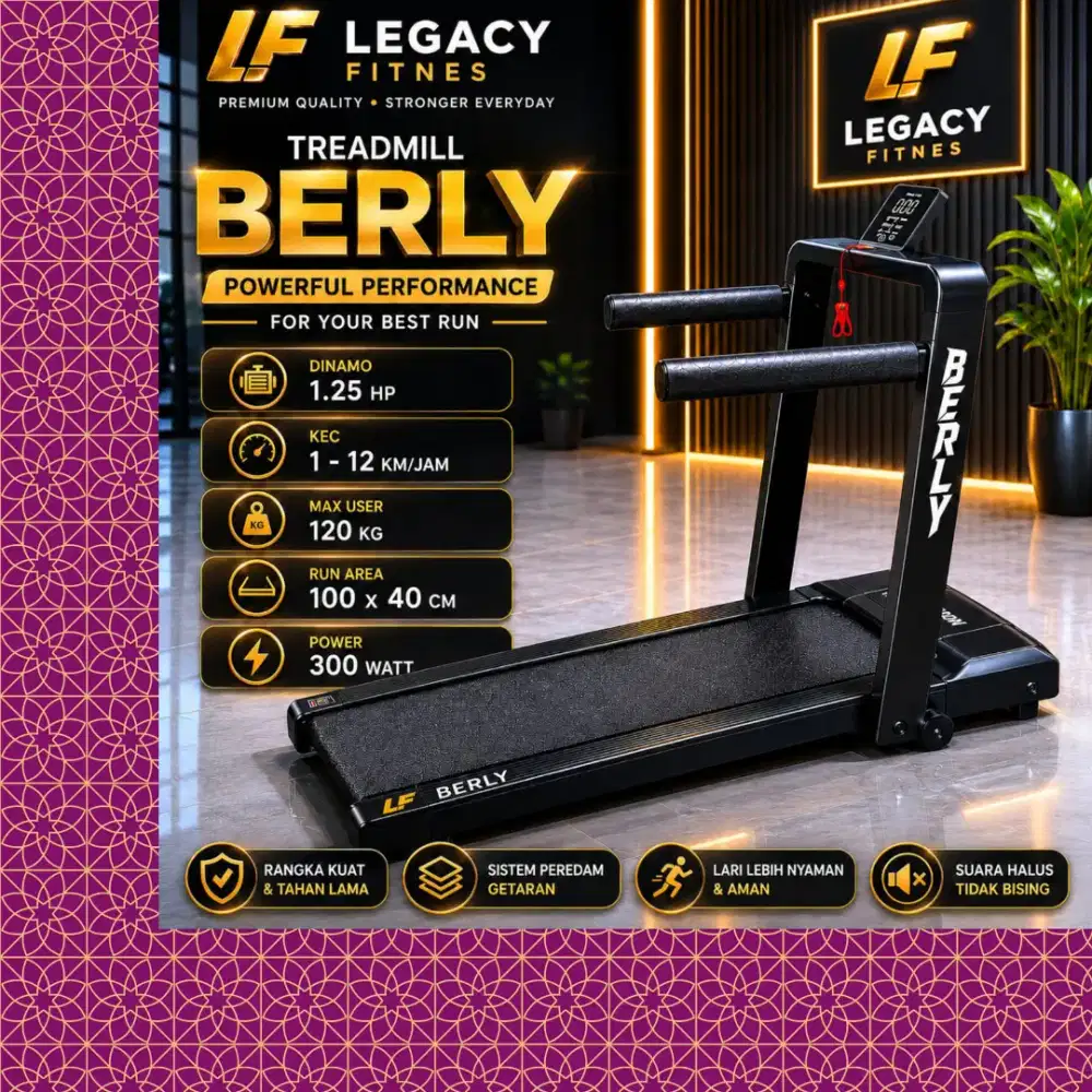 Walkingpad elektrik Legacy Berly alat olahraga GGD-139