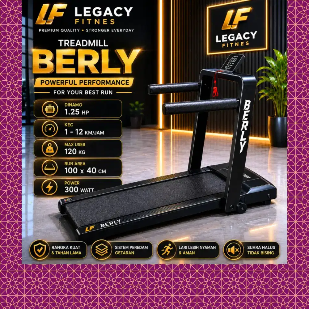 Walkingpad elektrik Legacy Berly alat olahraga GGD-139