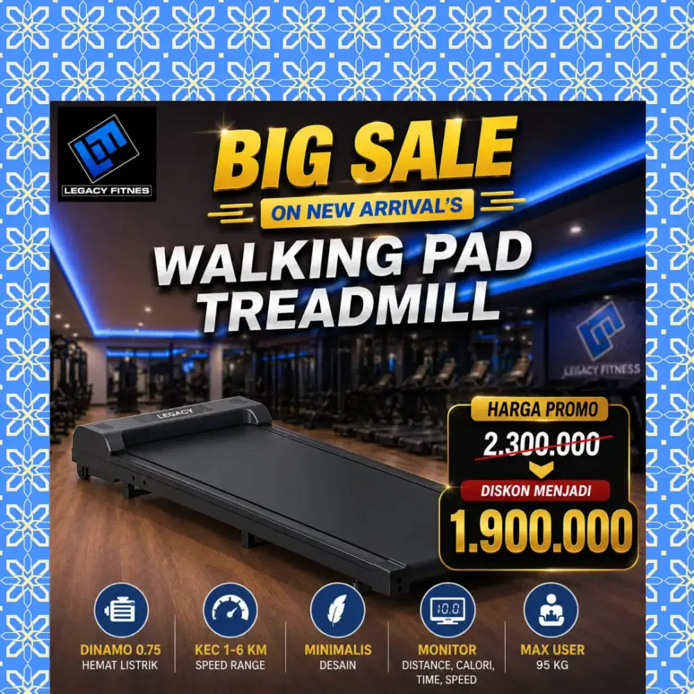 Walkingpad elektrik Legacy alat olahraga PTH-424