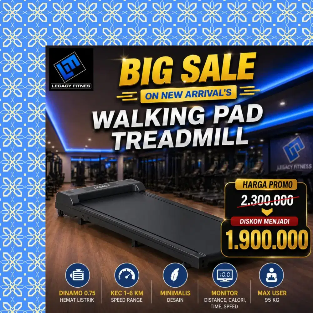 Walkingpad elektrik Legacy alat olahraga PTH-424