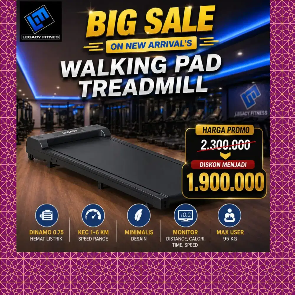 Walkingpad elektrik Legacy alat olahraga PTH-424