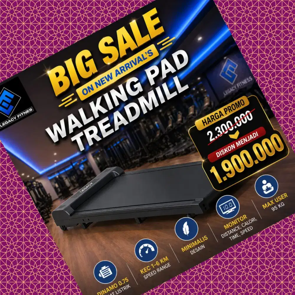 Walkingpad elektrik Legacy alat olahraga PTH-424